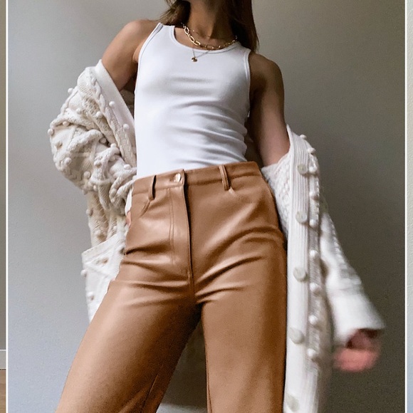 ARITZIA MELINA PANT IN CAMEL - Picture 2 of 7